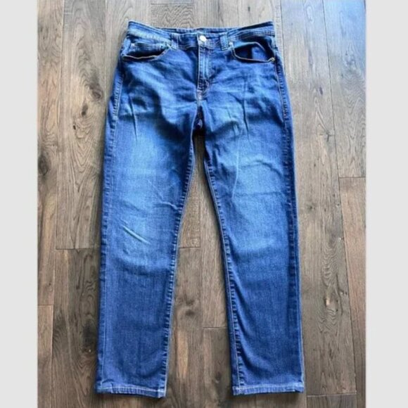 Fidelity Jimmy Straight Leg Jeans Size 33 Blue Designer Denim Premium Stretch - Picture 1 of 9
